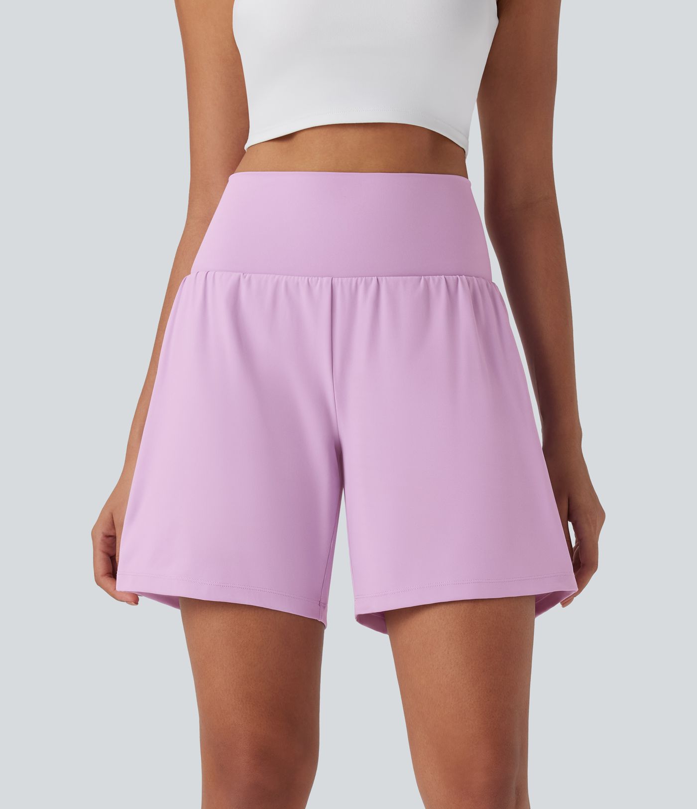 SoftlyZero™ Airy Super High Waisted 2-in-1 Cool Touch Yoga Shorts 7" with Pockets