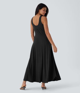 U Neck Flowy Maxi Casual Tank Dress U Neck Flowy Maxi Casual Tank Dress