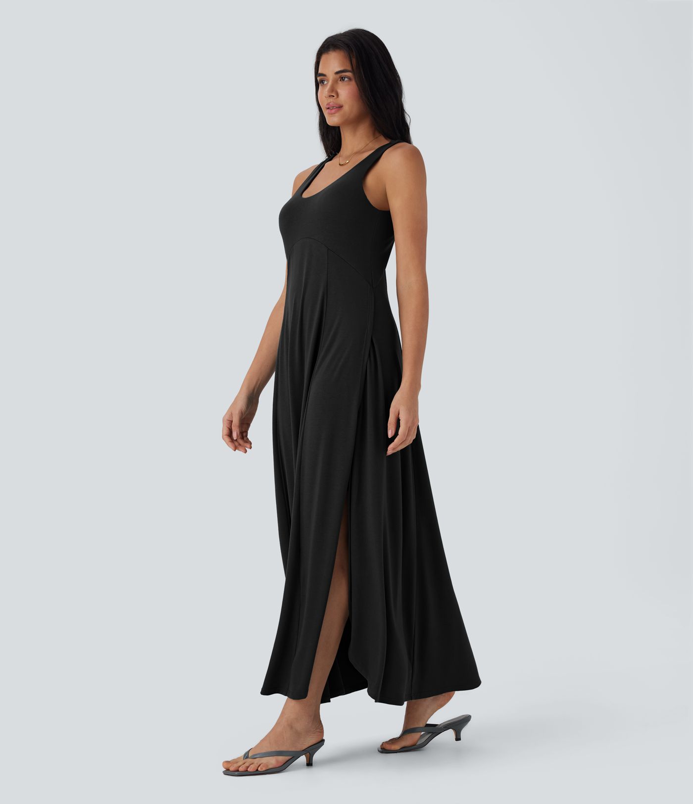 U Neck Flowy Maxi Casual Tank Dress U Neck Flowy Maxi Casual Tank Dress