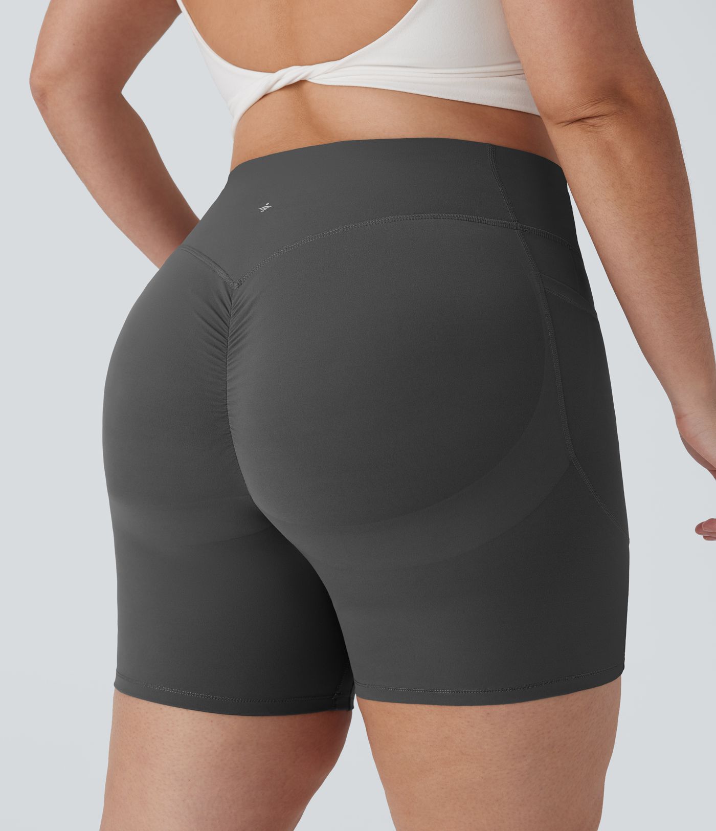 Plus Size Halara UltraSculpt™ High Waisted Scrunch Butt Lifting Tummy Control Shaping Training Biker Shorts 7'' with Pockets