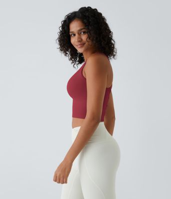Crisscross Backless Cropped Yoga Tank Top