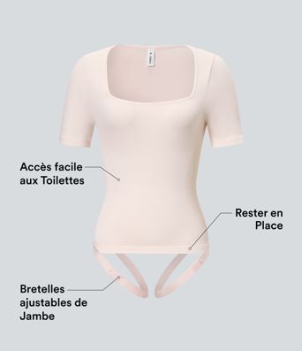 OneForm Seamless Flow glättender Arbeits-Body mit quadratischem Ausschnitt und verstellbaren Beinriemen - kinderleicht OneForm Seamless Flow glättender Arbeits-Body mit quadratischem Ausschnitt und verstellbaren Beinriemen - kinderleicht