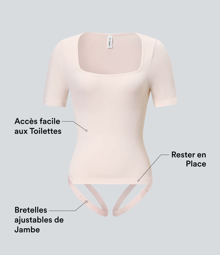 OneForm Seamless Flow glättender Arbeits-Body mit quadratischem Ausschnitt und verstellbaren Beinriemen - kinderleicht OneForm Seamless Flow glättender Arbeits-Body mit quadratischem Ausschnitt und verstellbaren Beinriemen - kinderleicht