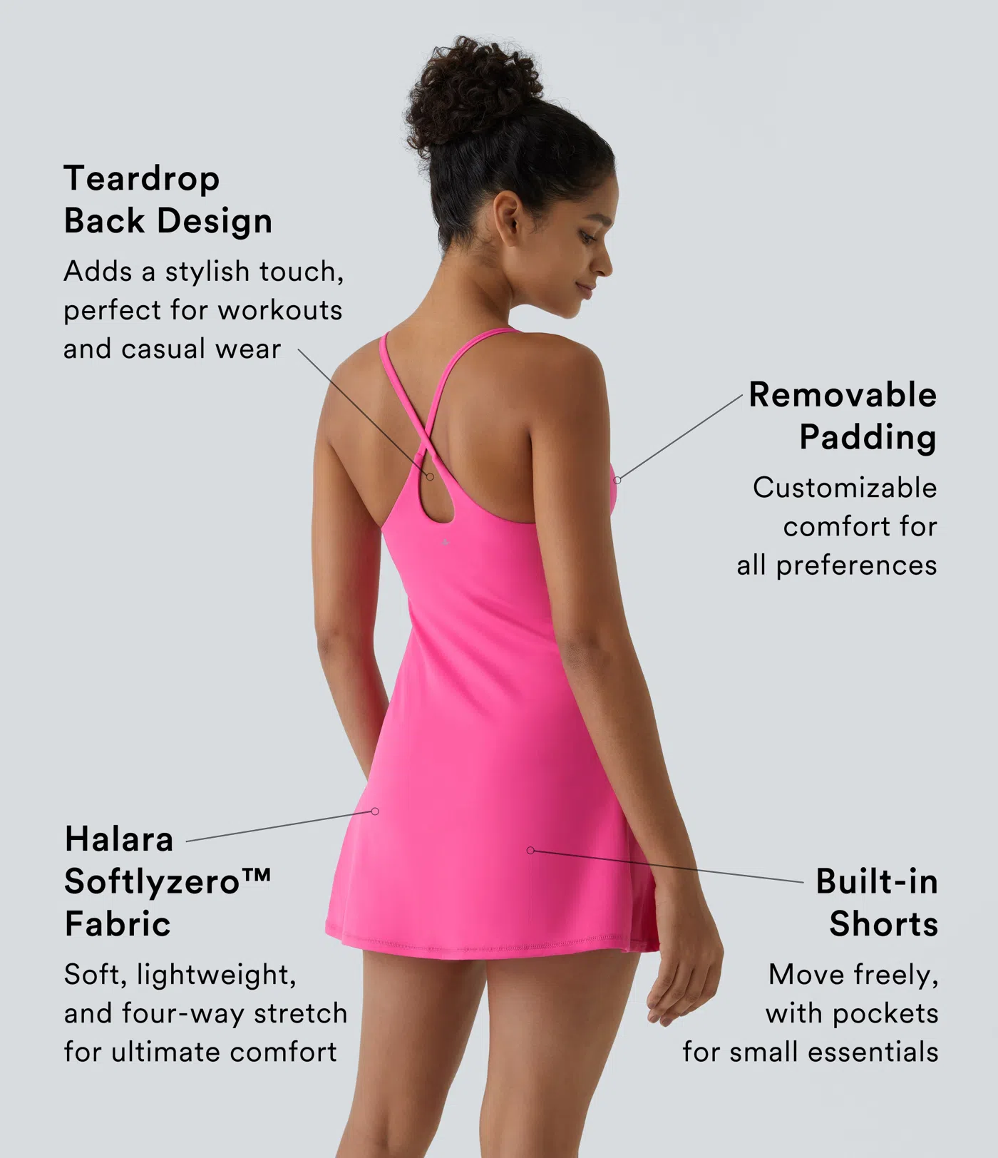 Softlyzero™ Plush Backless Active Dress-Easy Peezy Edition