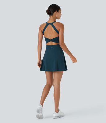 Vestido Activo Retorcido Sin Espalda