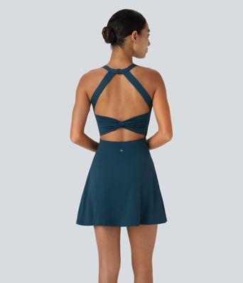 Vestido Activo Retorcido Sin Espalda