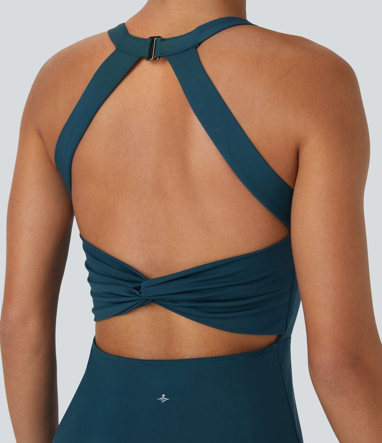 Vestido Activo Retorcido Sin Espalda