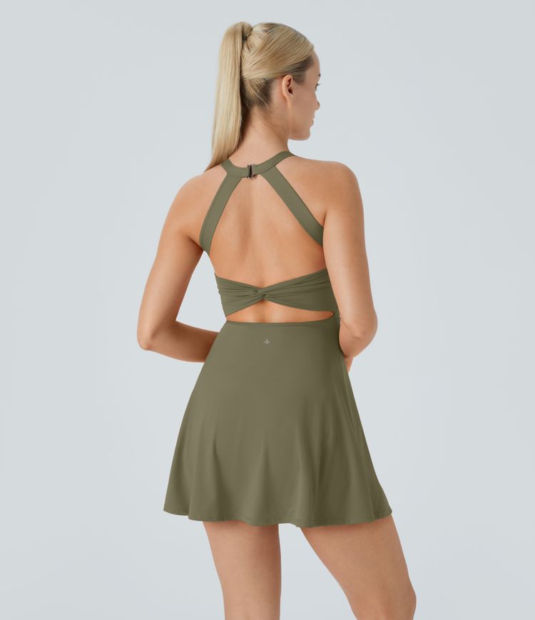 Backless Twisted Active Dress