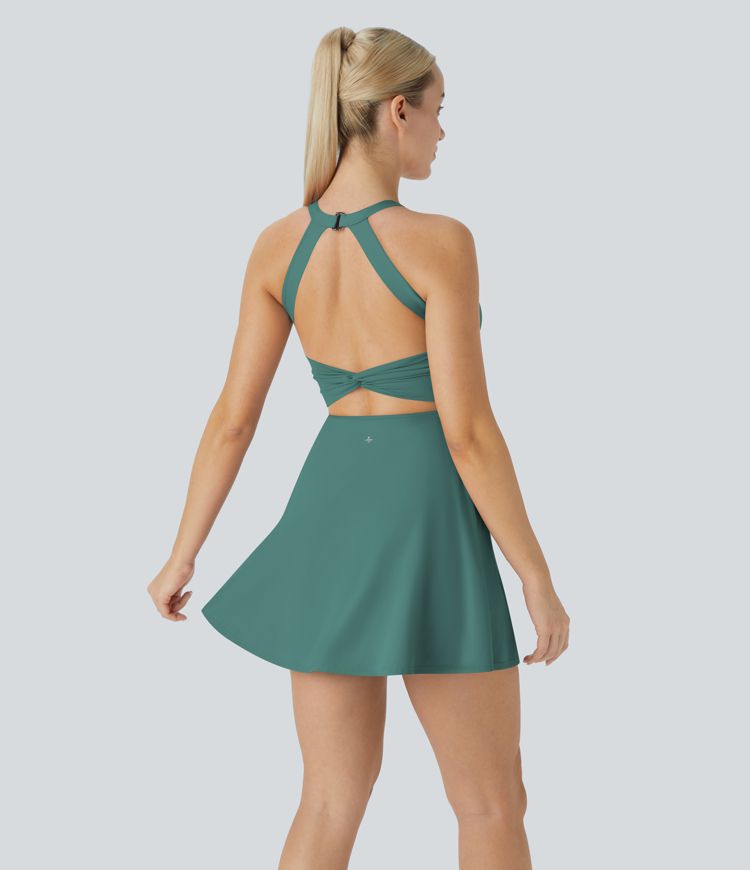 Backless Twisted Active Dress-Easy Peezy Edition