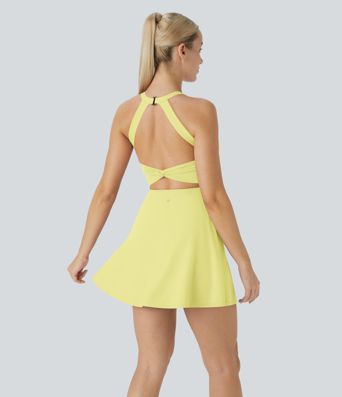 SoftlyZero™ Airy Backless Twisted Cool Touch Dance Active Dress-Easy Peezy Edition