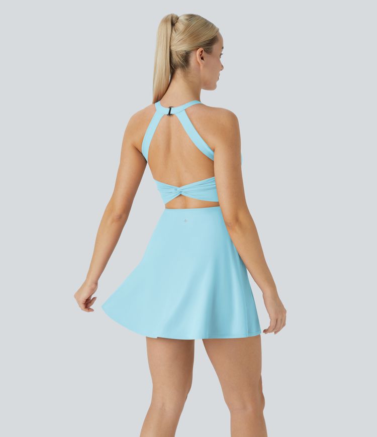 SoftlyZero™ Airy Backless Twisted Cool Touch Dance Active Dress-Easy Peezy Edition
