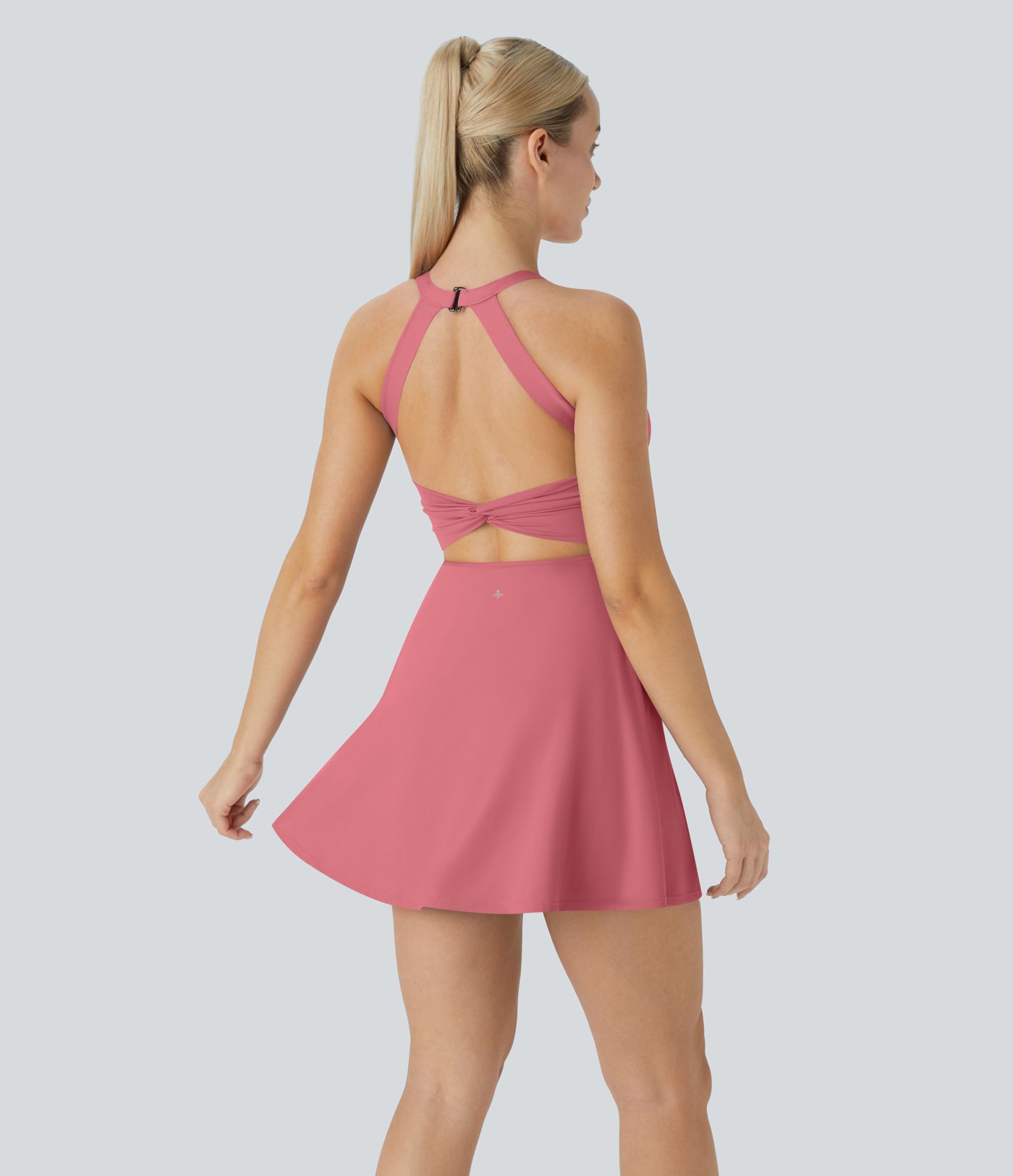 SoftlyZero™ Airy Cool Touch Dance Women Halter Mini Active Dress-Easy Peezy Edition