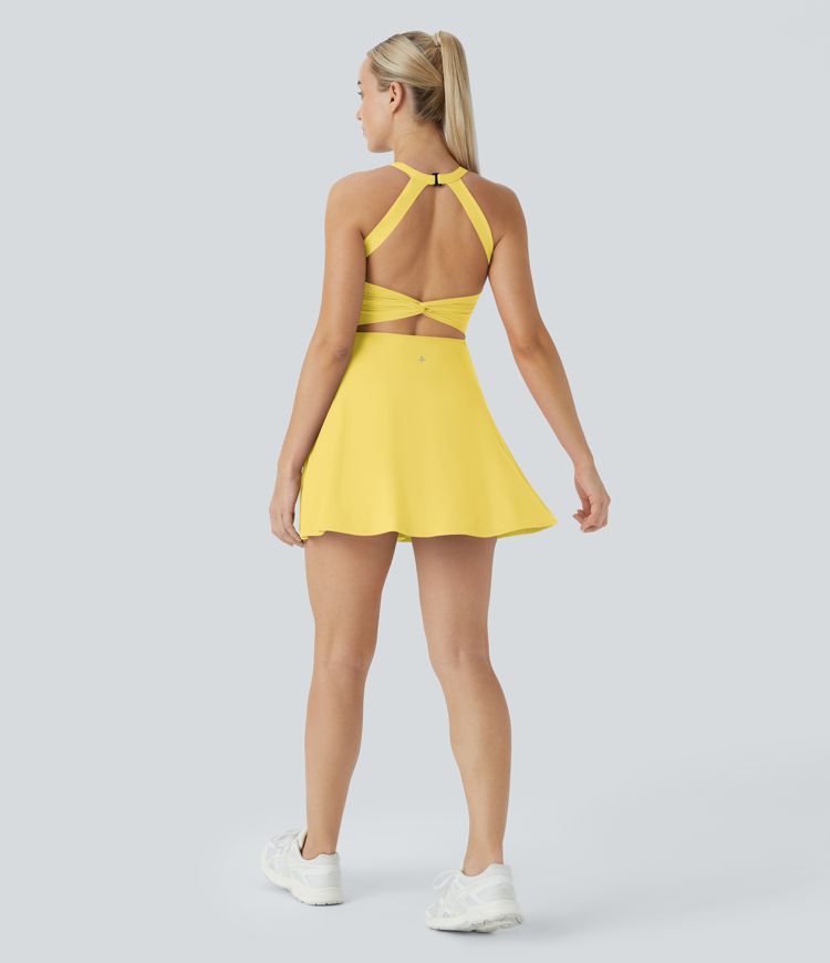 SoftlyZero™ Airy Backless Twisted Cool Touch Dance Active Dress-Easy Peezy Edition
