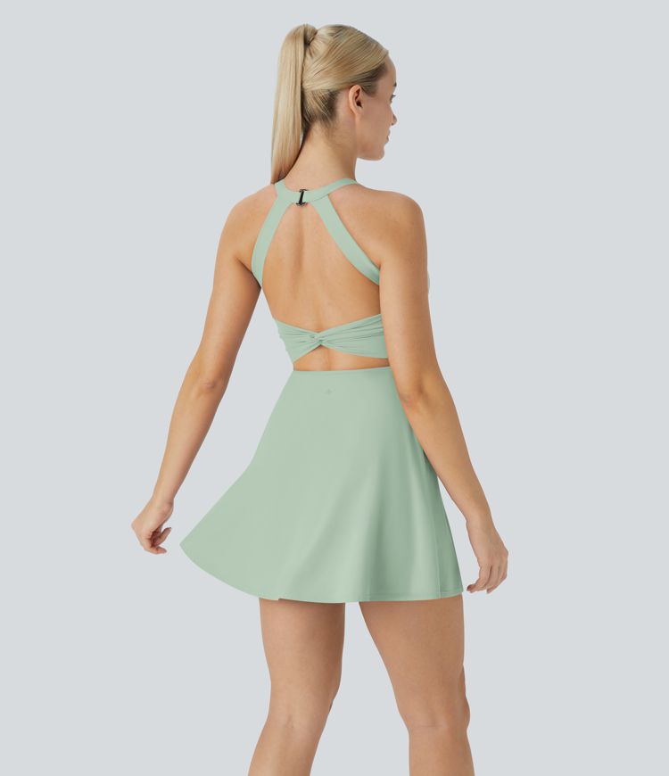 Backless Twisted Active Dress-Easy Peezy Edition
