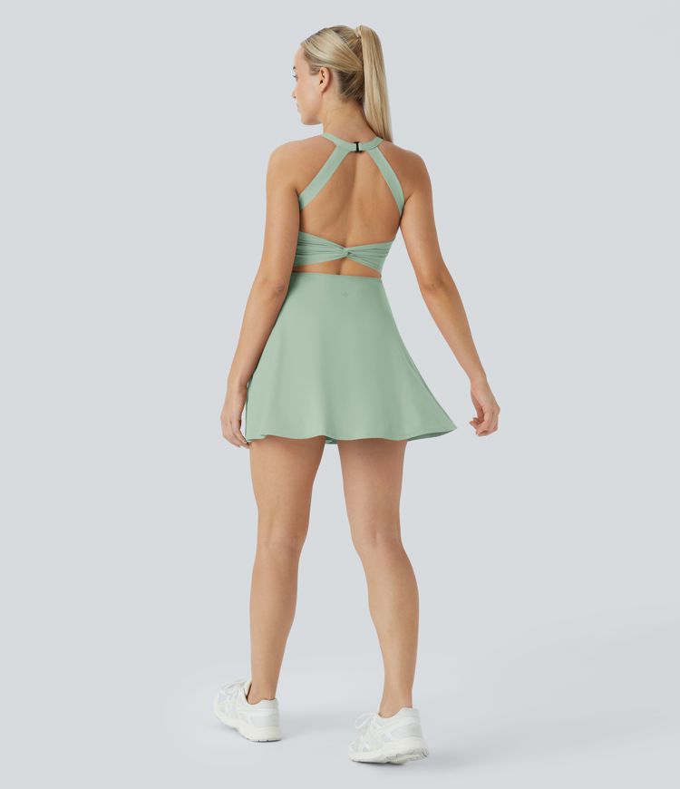 Softlyzero™ Airy Backless Twisted Cool Touch Dance Active Dress-Easy Peezy Edition