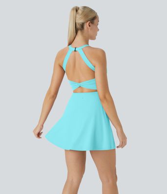 SoftlyZero™ Airy Backless Twisted Cool Touch Dance Active Dress-Easy Peezy Edition