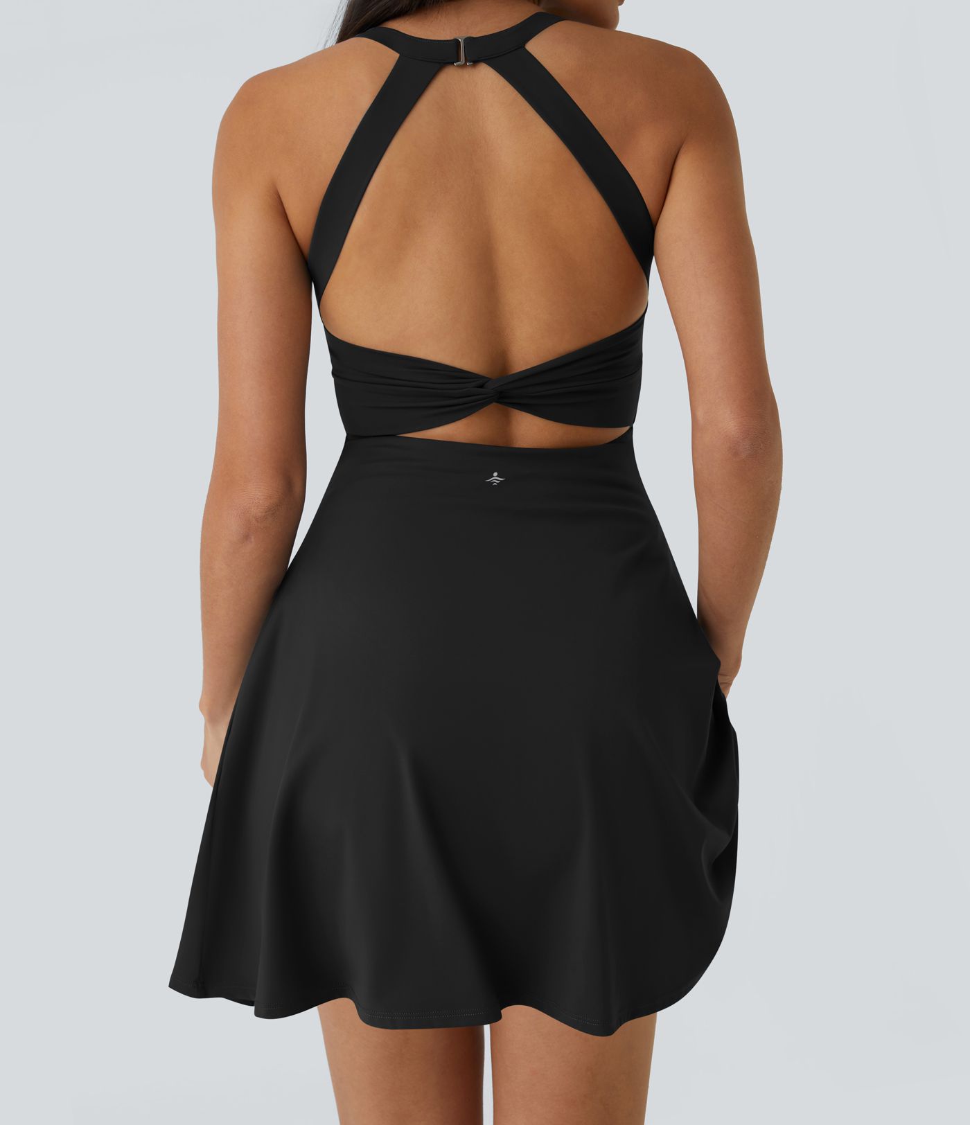 Flare Dance Women Halter Mini Active Dress-Longer Length-Easy Peezy Edition