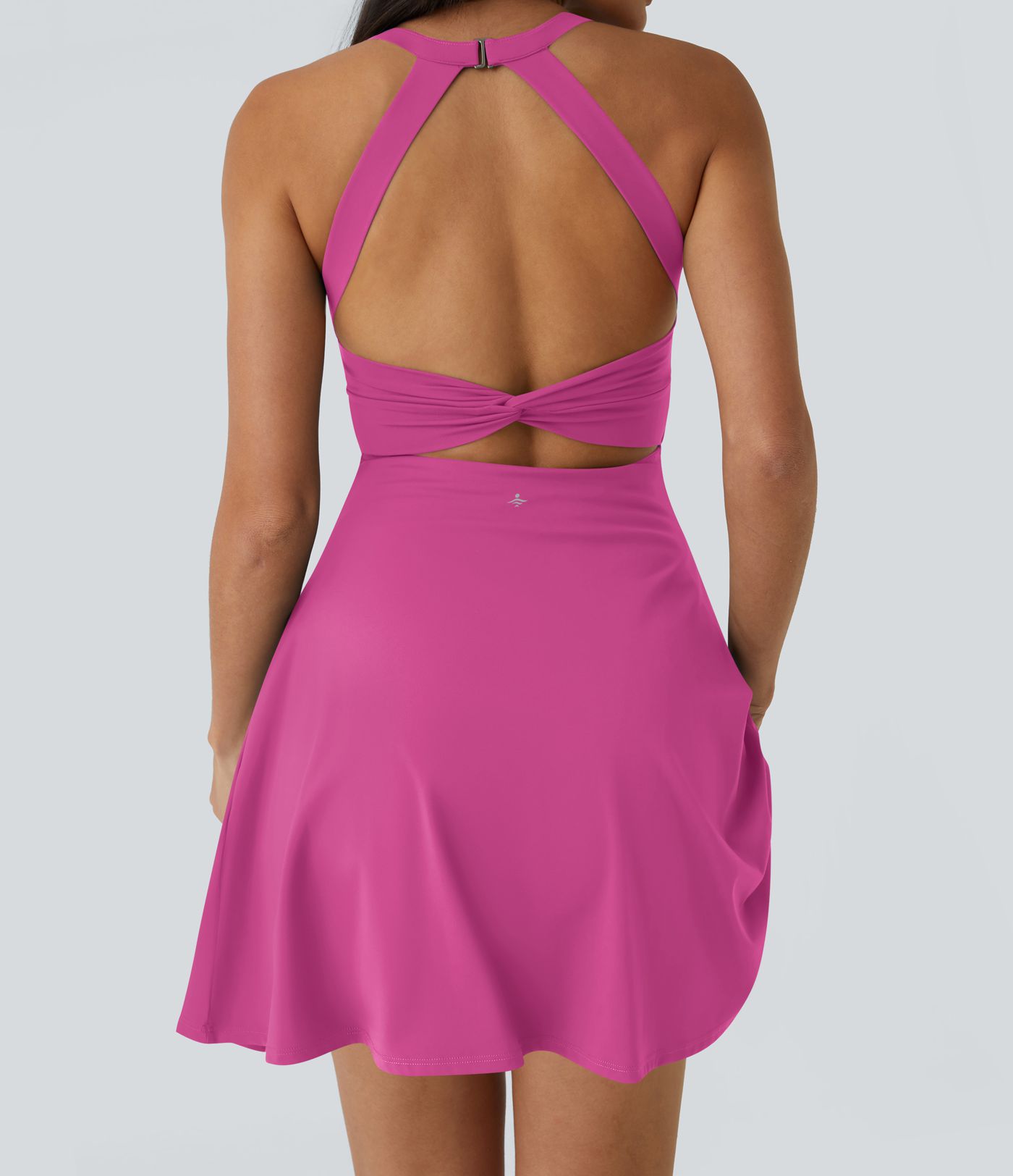 Flare Dance Women Halter Mini Active Dress-Longer Length-Easy Peezy Edition