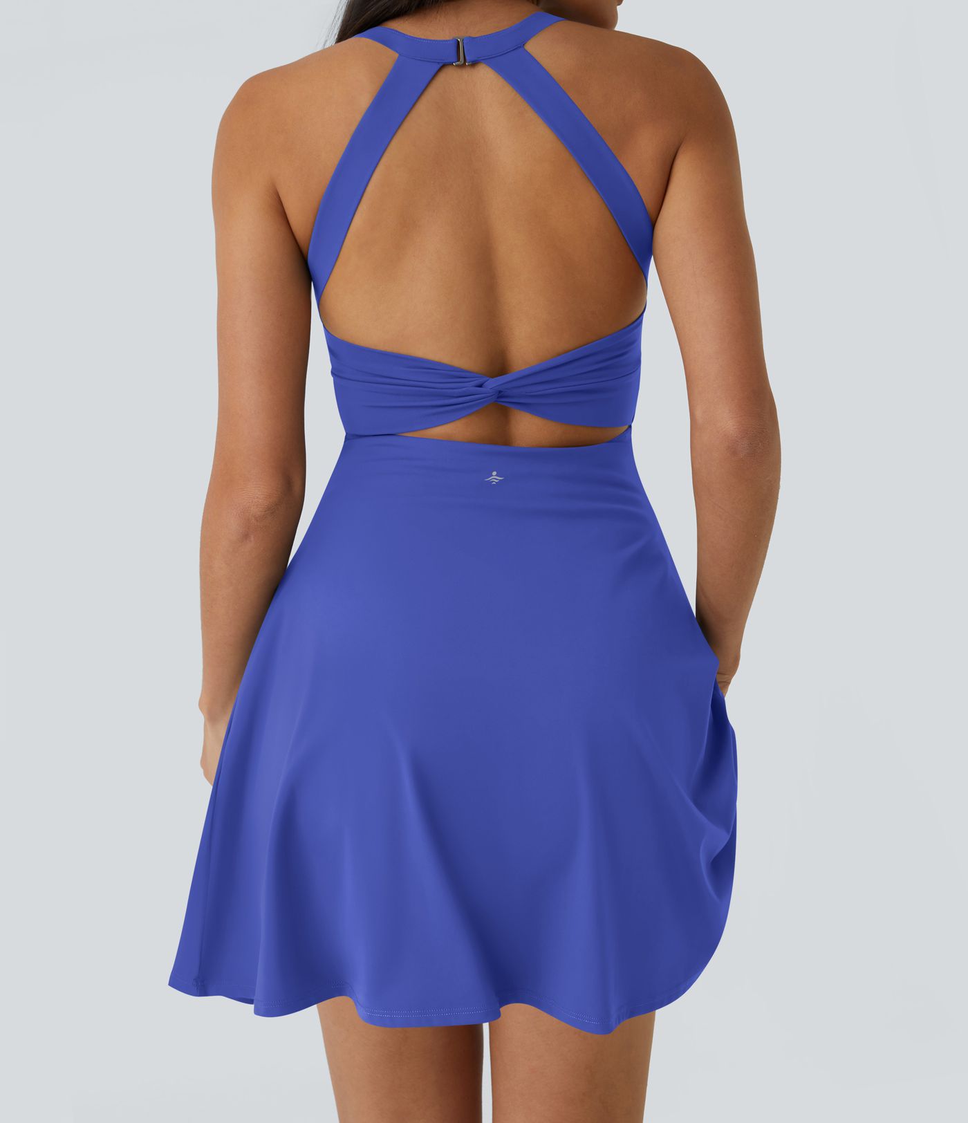 SoftlyZero™ Airy Backless Twisted Flare Low Support Dance Active Dress-Longer Length-Easy Peezy Edition A-C Cups