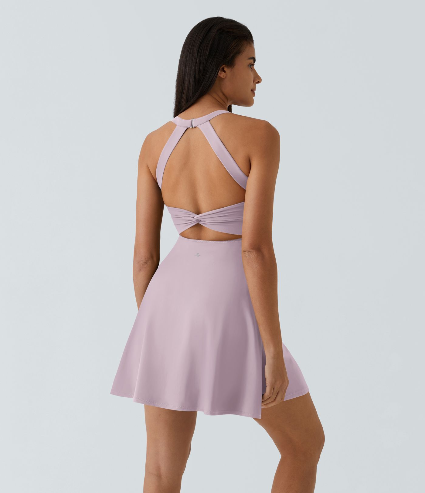SoftlyZero™ Airy Backless Twisted Flare Low Support Dance Active Dress-Longer Length-Easy Peezy Edition A-D Cups