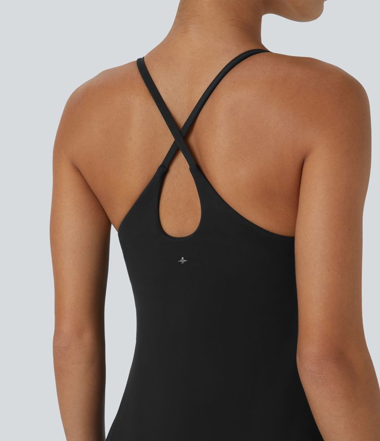 Vestido deportivo SoftlyZero™ Plush afelpado sin espalda en copas D-F