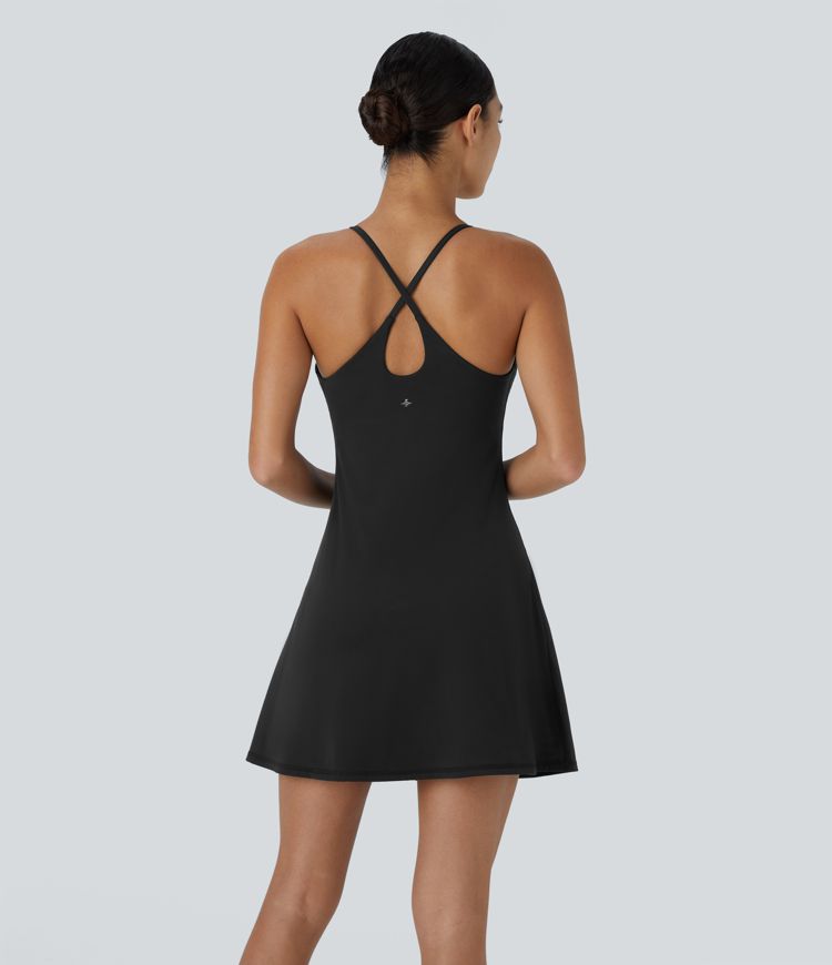 Vestido deportivo SoftlyZero™ Plush afelpado sin espalda en copas D-F