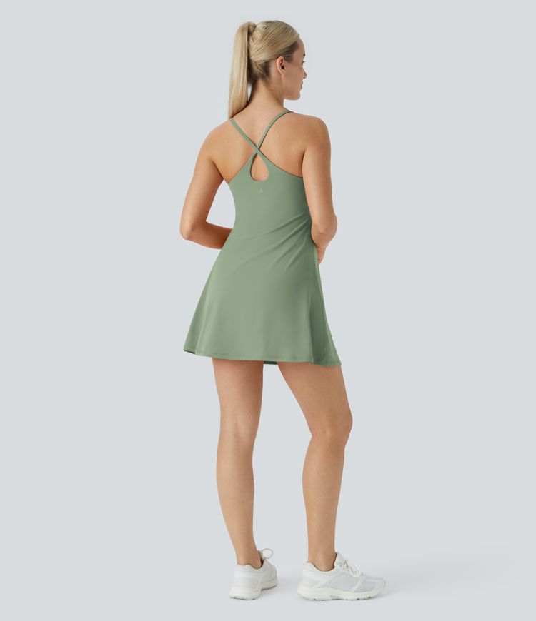 SoftlyZero™ Plush Backless Active Dress A-C Cups