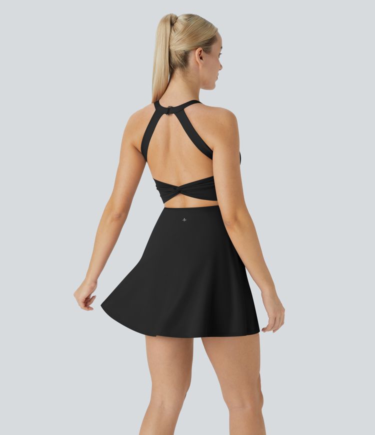 Backless Twisted Active Dress-Easy Peezy Edition