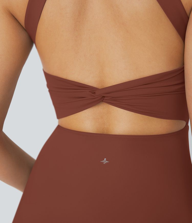 SoftlyZero™ Airy Backless Twisted Cool Touch Dance Active Dress-Easy Peezy Edition