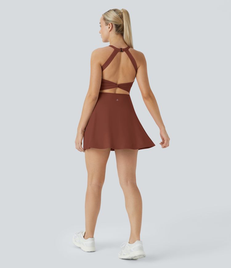 SoftlyZero™ Airy Backless Twisted Cool Touch Dance Active Dress-Easy Peezy Edition