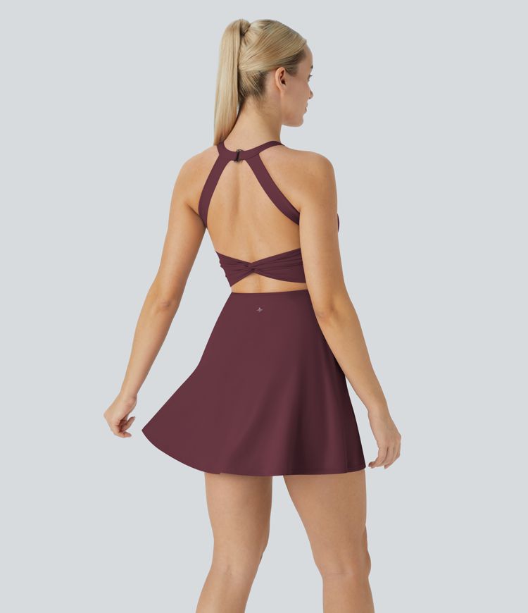 Backless Twisted Active Dress-Easy Peezy Edition