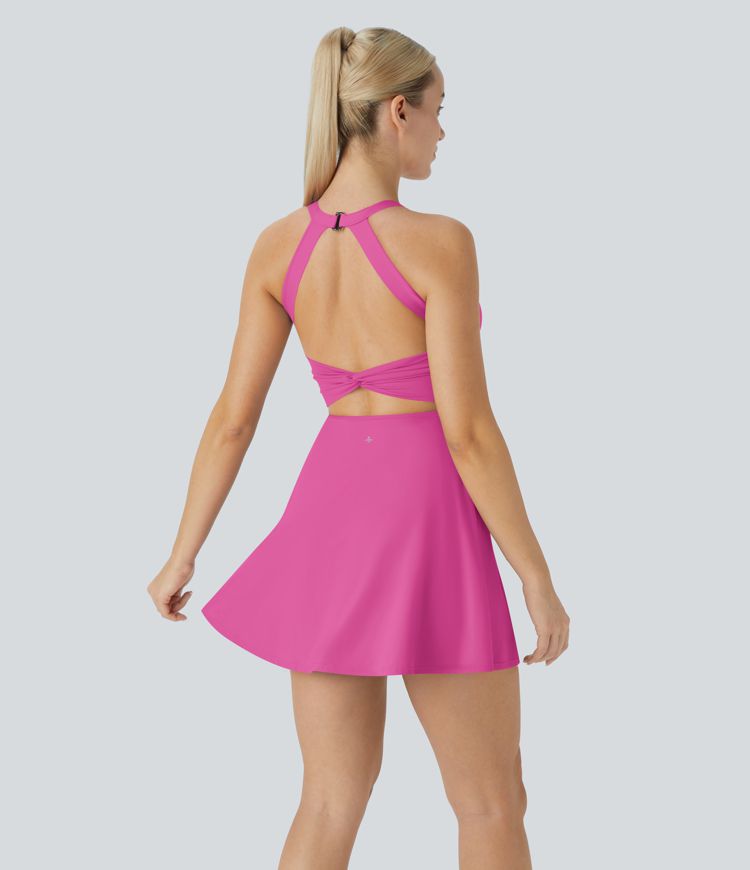 Softlyzero™ Airy Backless Twisted Cool Touch Dance Active Dress-Easy Peezy Edition