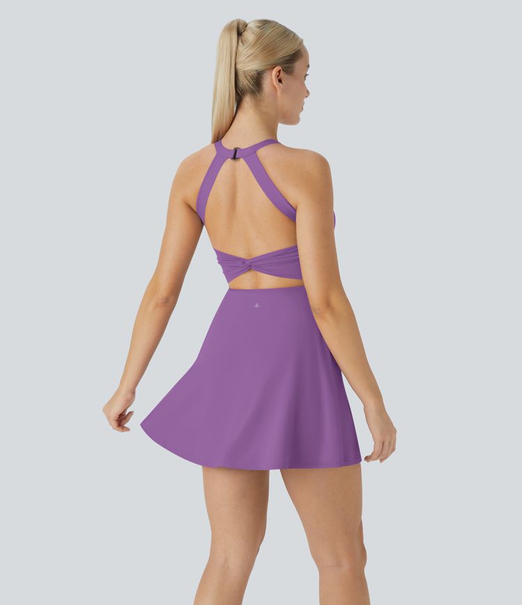 SoftlyZero™ Airy Backless Twisted Cool Touch Dance Active Dress-Easy Peezy Edition