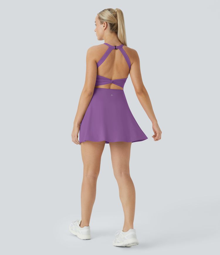 SoftlyZero™ Airy Backless Twisted Cool Touch Dance Active Dress-Easy Peezy Edition