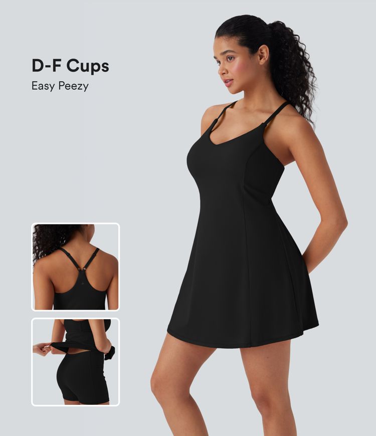 SoftlyZero™ Airy 2-in-1 Cool Touch Mini Dance Active Dress with Pockets-Easy Peezy Edition D-F Cups