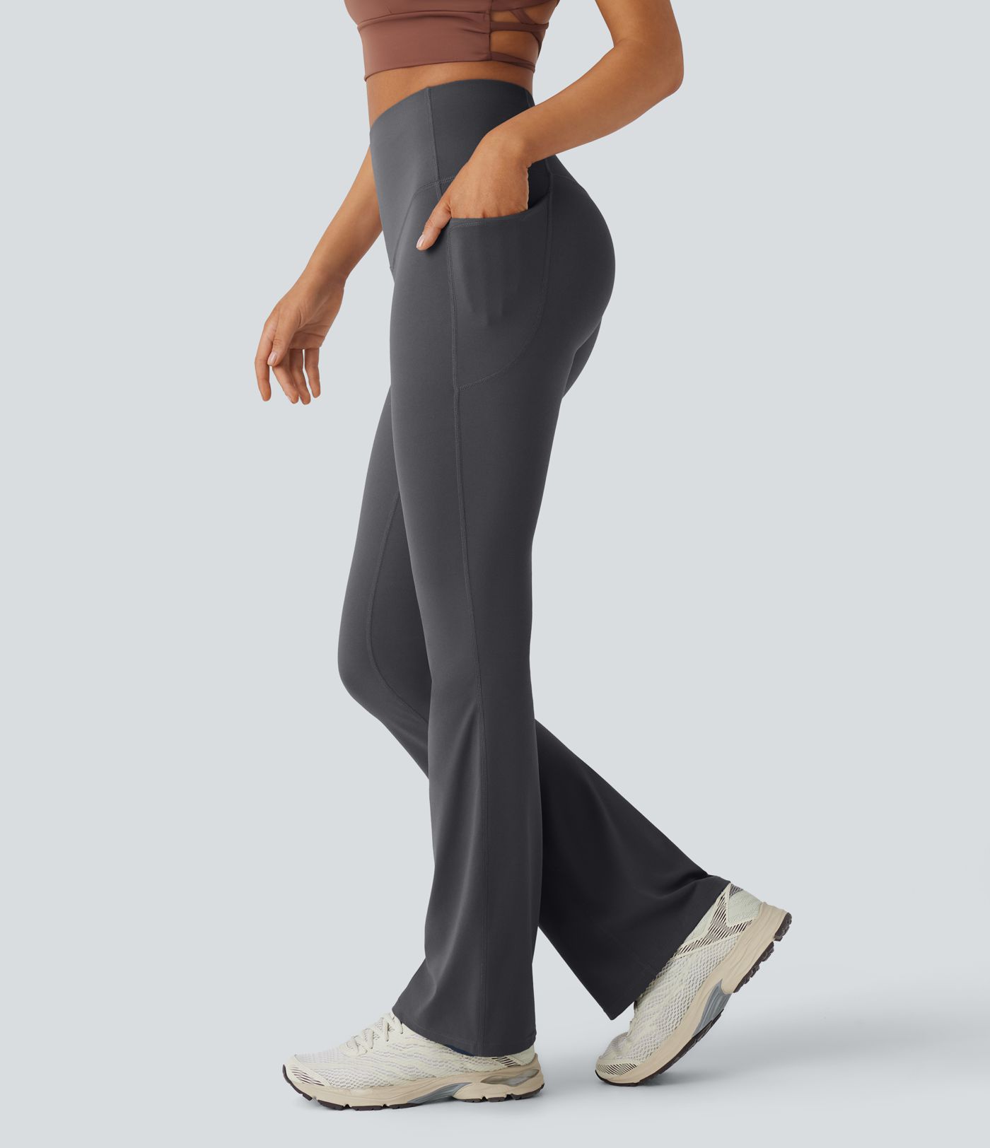 Halara UltraSculpt™ High Waisted Tummy Control Pocket Shaping Yoga Bootcut Leggings