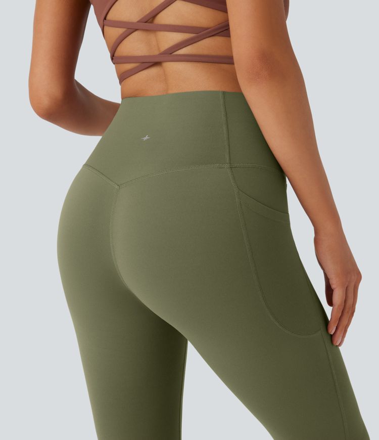 Halara UltraSculpt™ High Waisted Tummy Control Pocket Shaping Yoga Bootcut Leggings