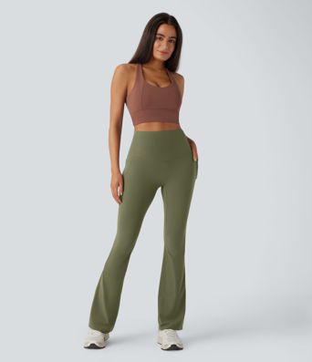 Halara UltraSculpt™ High Waisted Tummy Control Pocket Shaping Yoga Bootcut Leggings