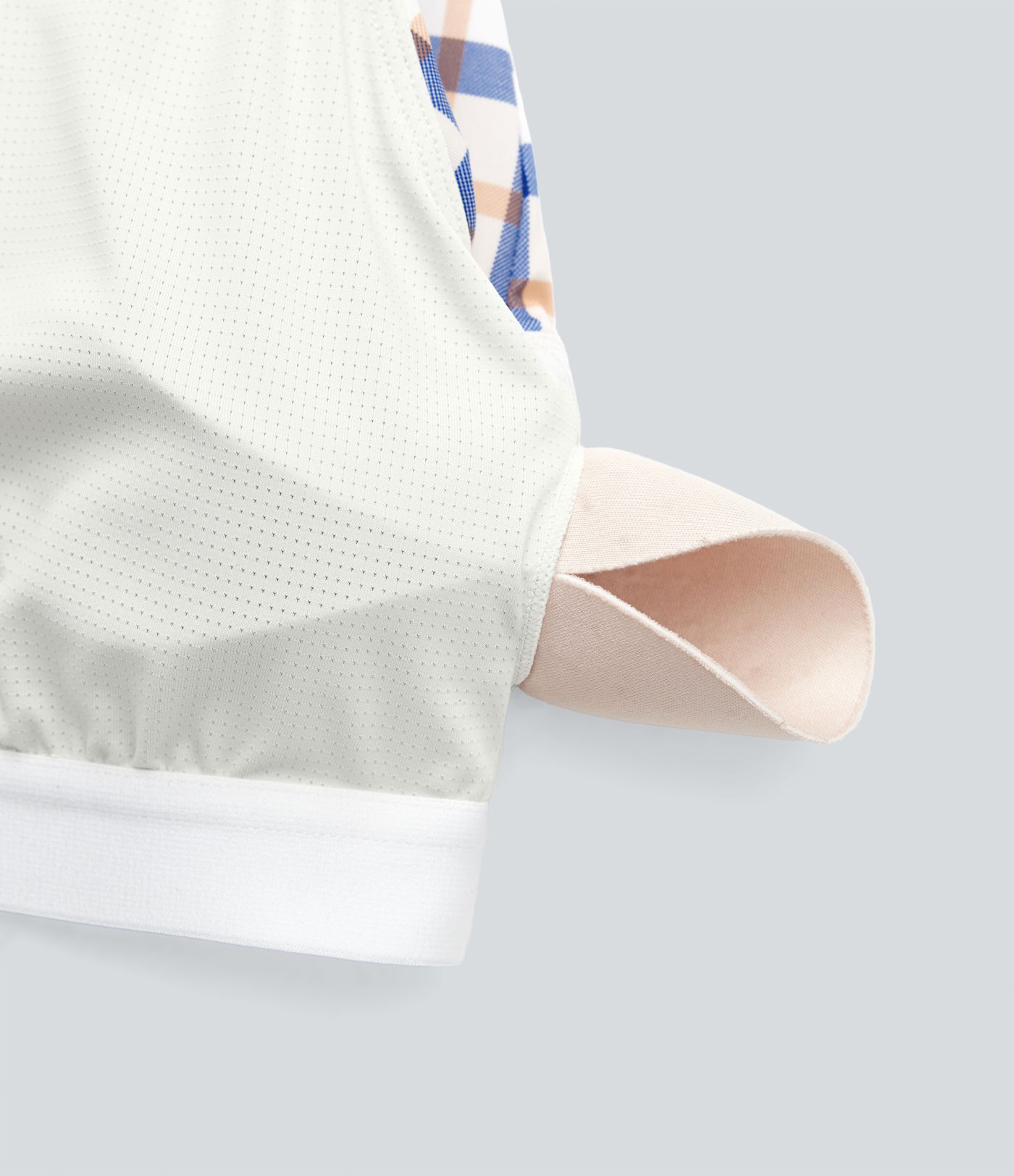 V Neck Plaid Cool Touch Cropped Yoga Tank Top