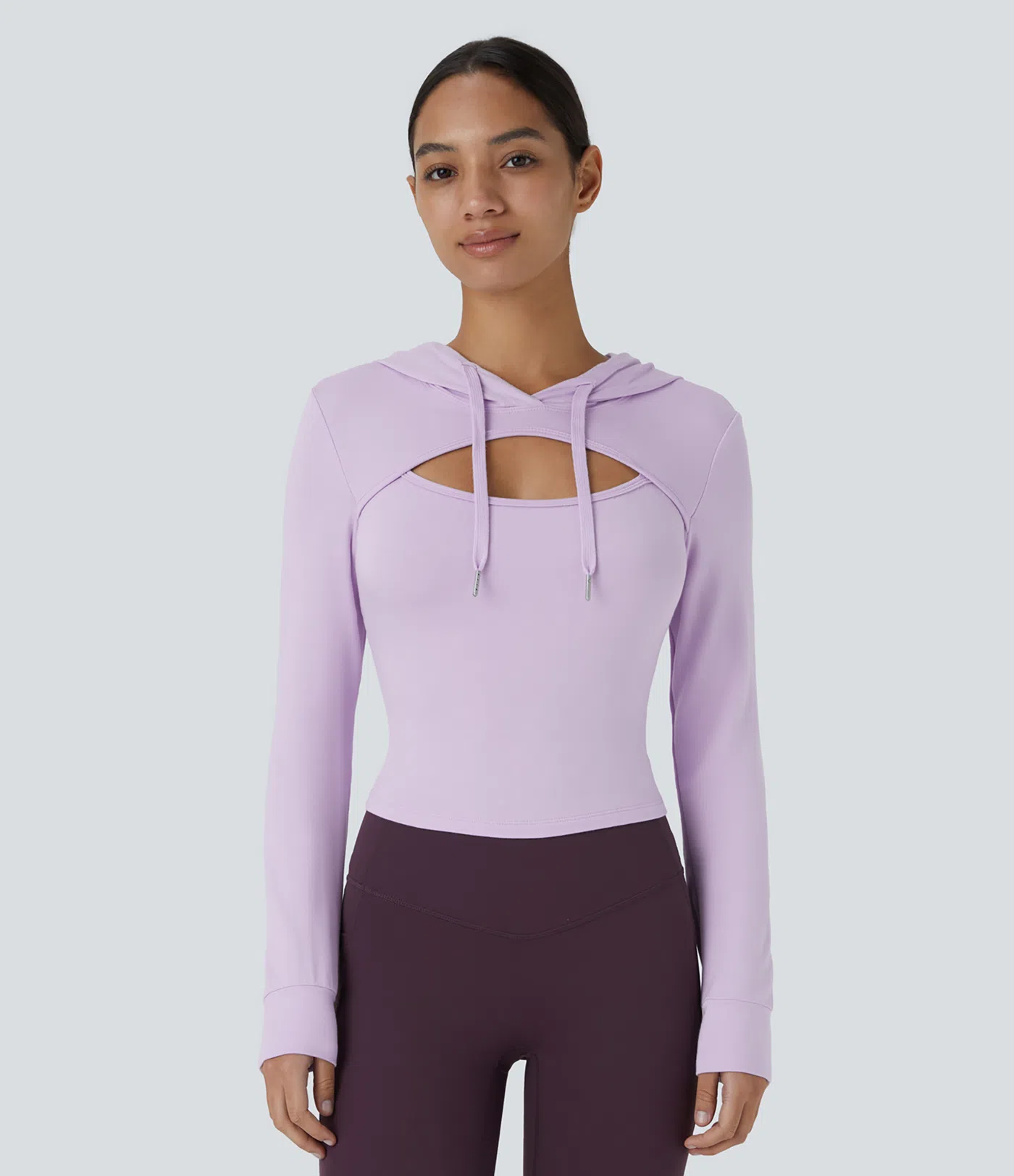 Sudadera con capucha informal y cordón recortado