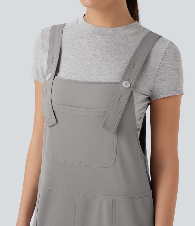 Halara Flex™ Crepe Casual Harem Dungarees with Pockets