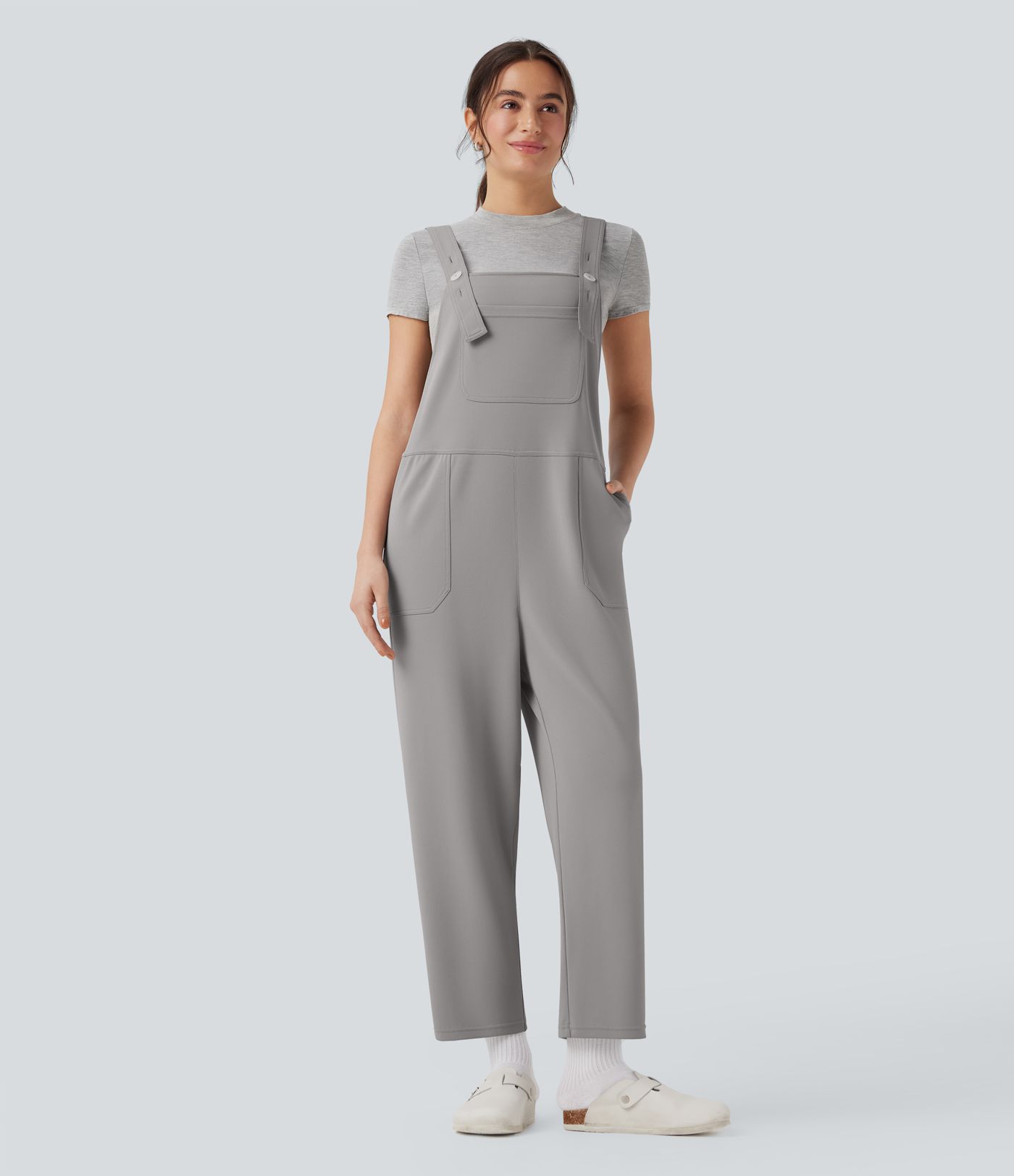 Halara Flex™ Crepe Casual Harem Overalls with Pockets