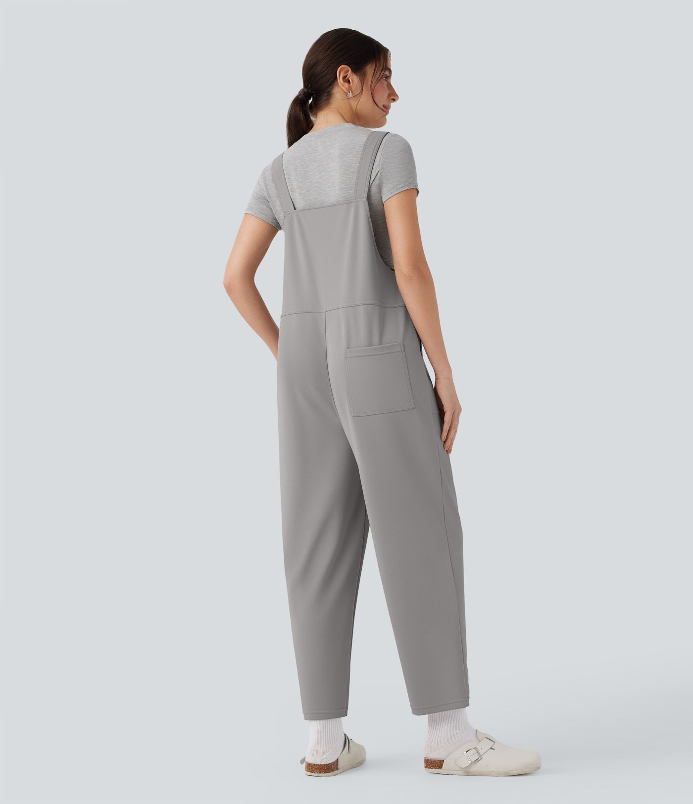Halara Flex™ Crepe Casual Harem Overalls with Pockets