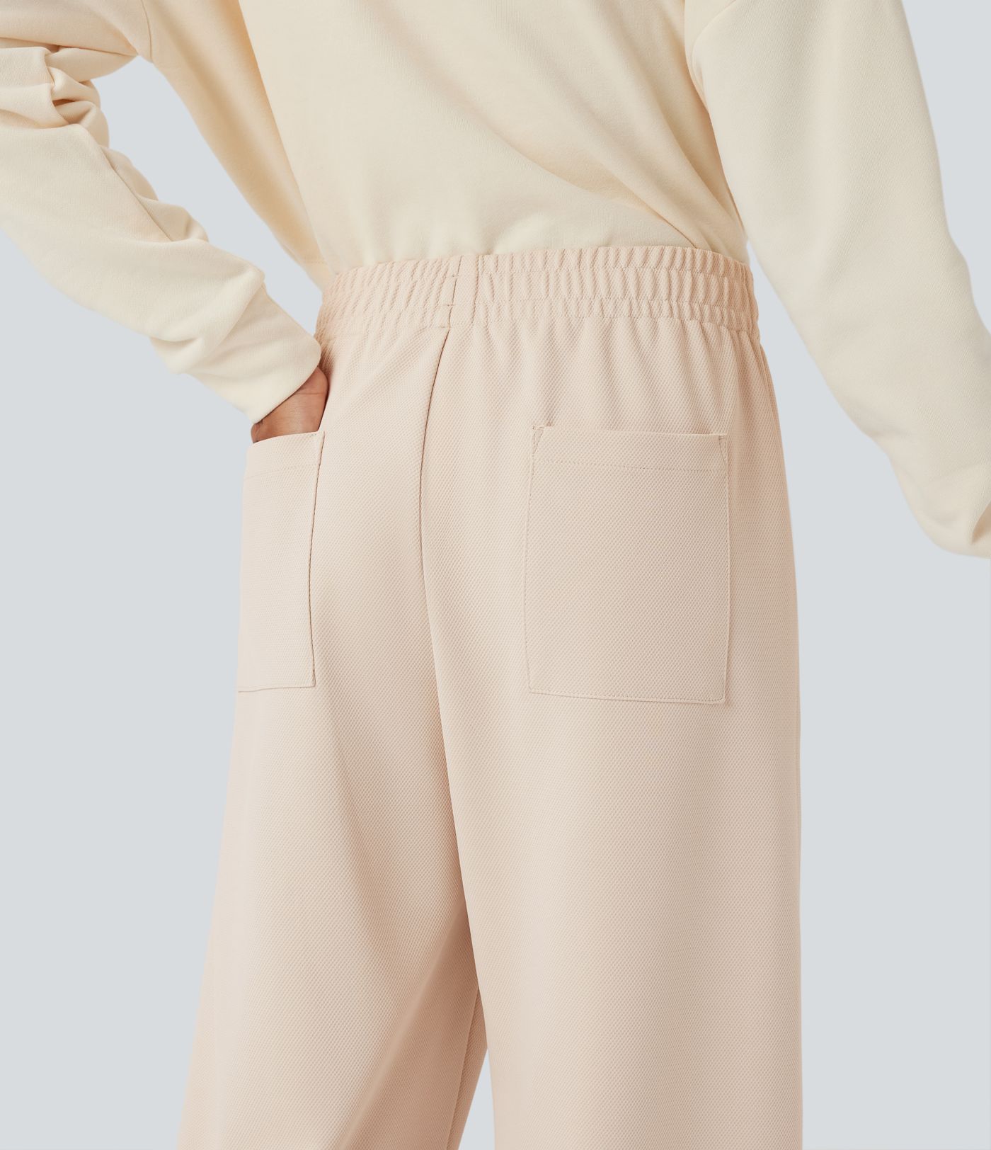 Mid Rise Straight Leg Workout Pants with Pockets