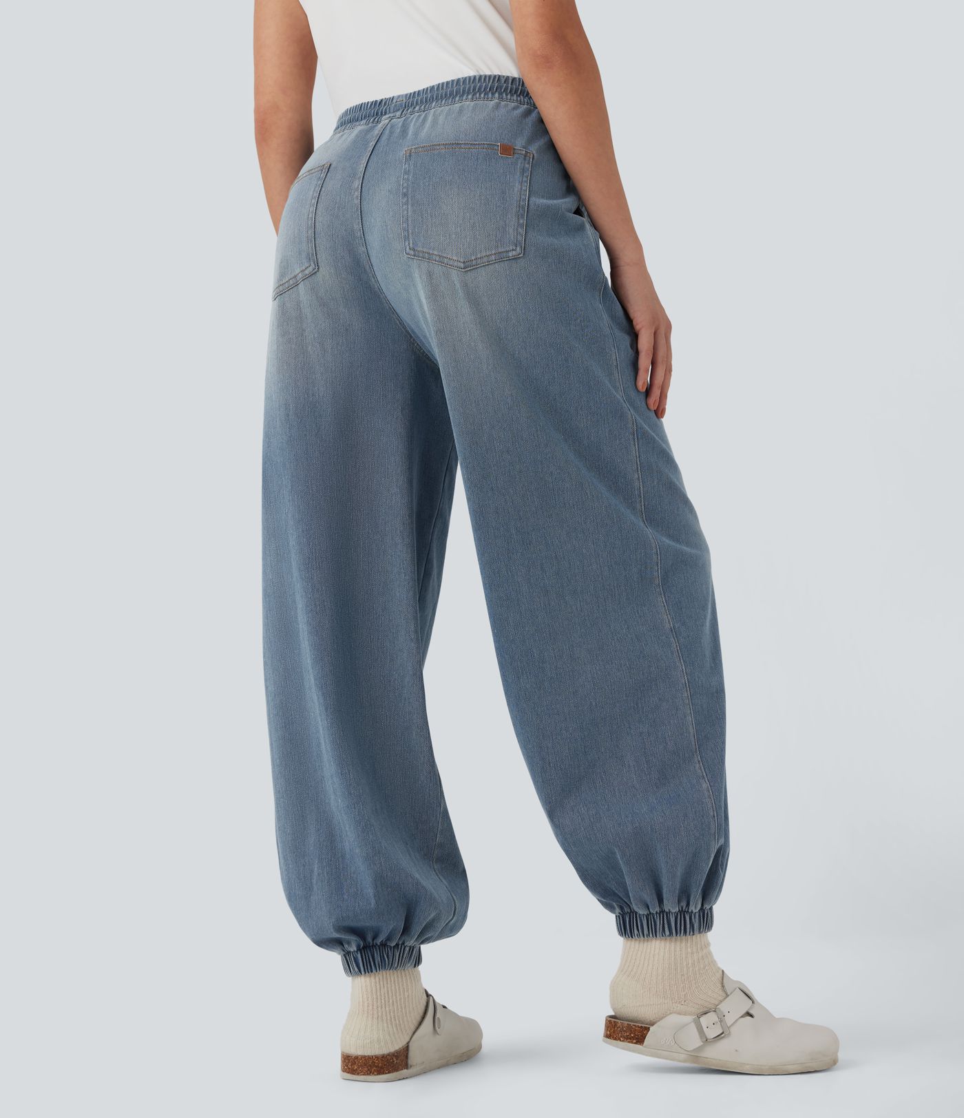 Halara Flex™ Mid Rise Drawstring Casual Sweatpants Jeans with Pockets