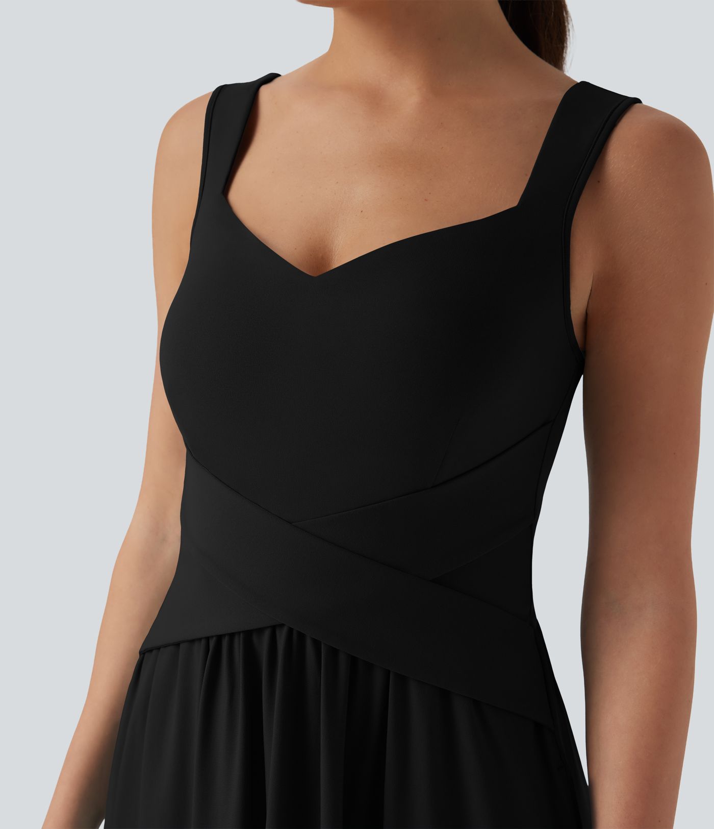 Flowy Women Sleeveless Maxi Casual Long Dress with Pockets