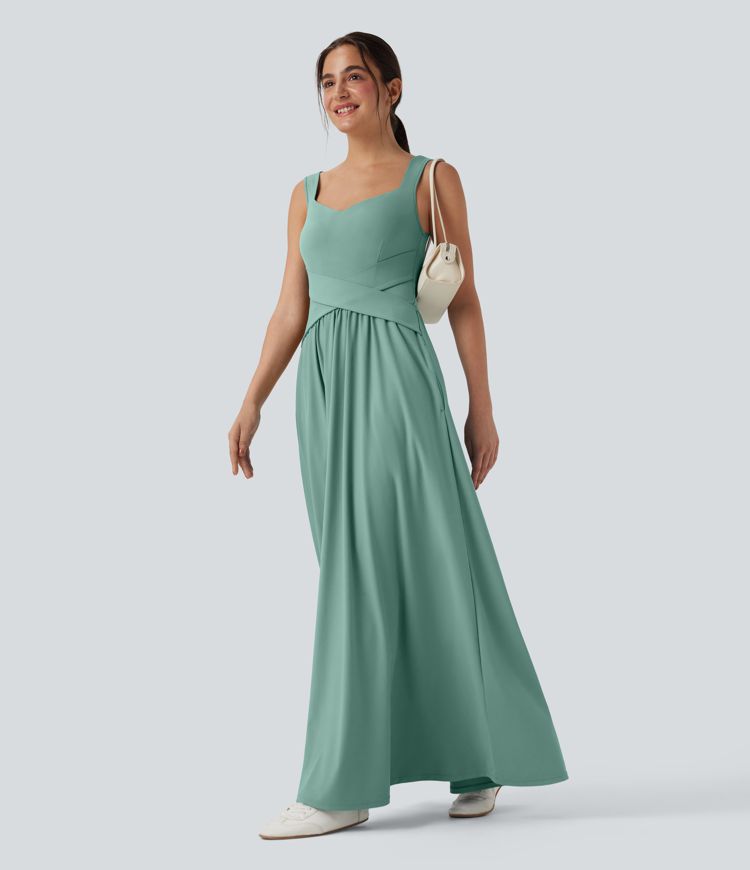 Flowy Maxi Casual Dress with Pockets