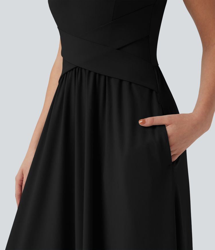 Flowy Maxi Casual Dress with Pockets