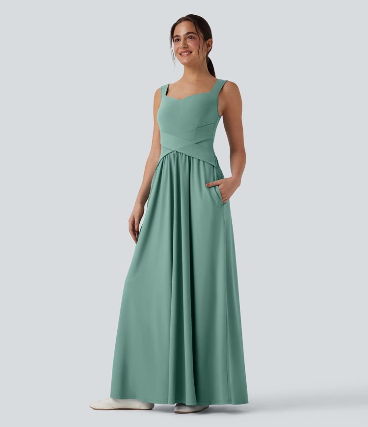 Flowy Maxi Casual Dress with Pockets