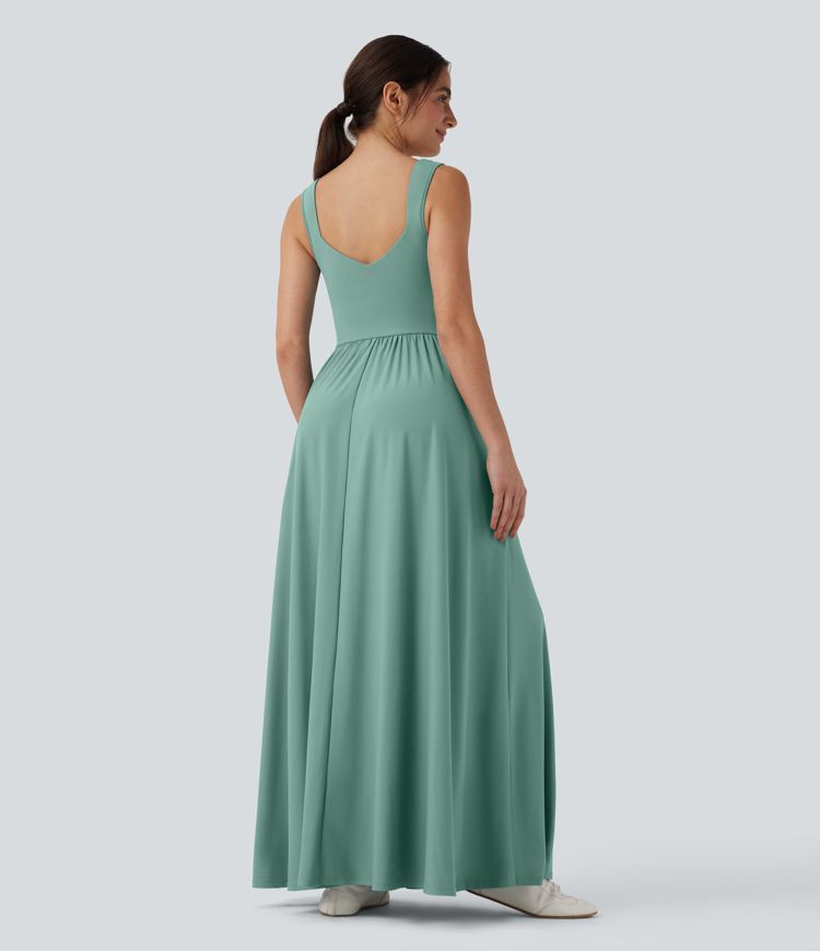 Flowy Maxi Casual Dress with Pockets